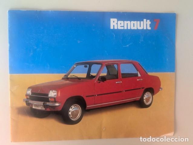 Coches y Motocicletas: RENAULT 7 - DIFICIL CATALOGO FOLLETO PUBLICITARIO DE 1978 - BUEN ESTADO