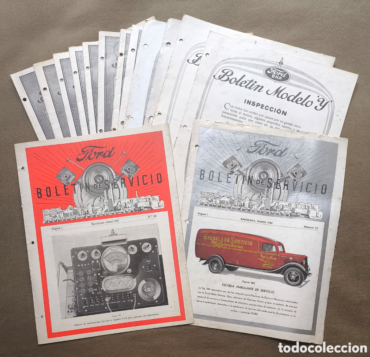 Coches y Motocicletas: FORD BOLET&Iacute;N DE SERVICIO MOD. Y - 8 H. P. - 10 AUTOMOCI&Oacute;N MEC&Aacute;NICA LOTE 15 A&Ntilde;O 1930 - 1935