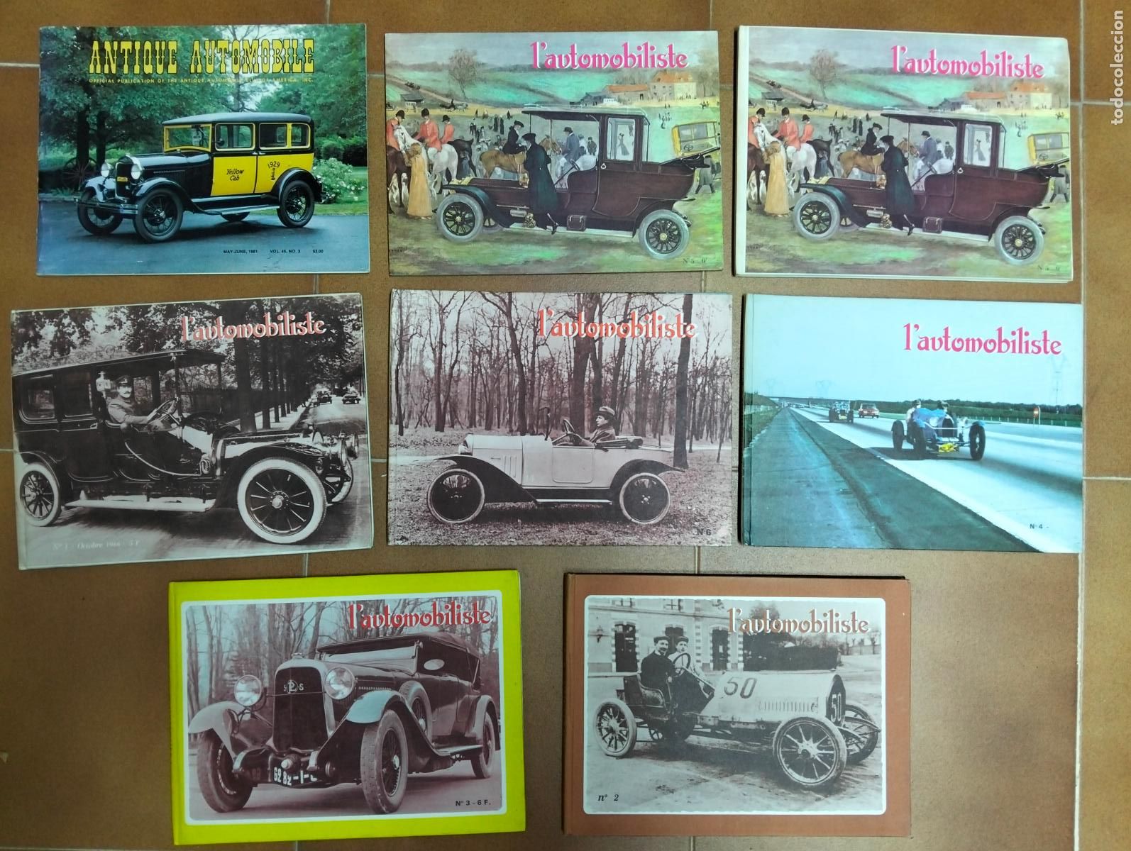 Coches y Motocicletas: Automoviles. L'Automobiliste, Lote de los Primeros Numeros, RARISIMOS, A&ntilde;os 60. L54