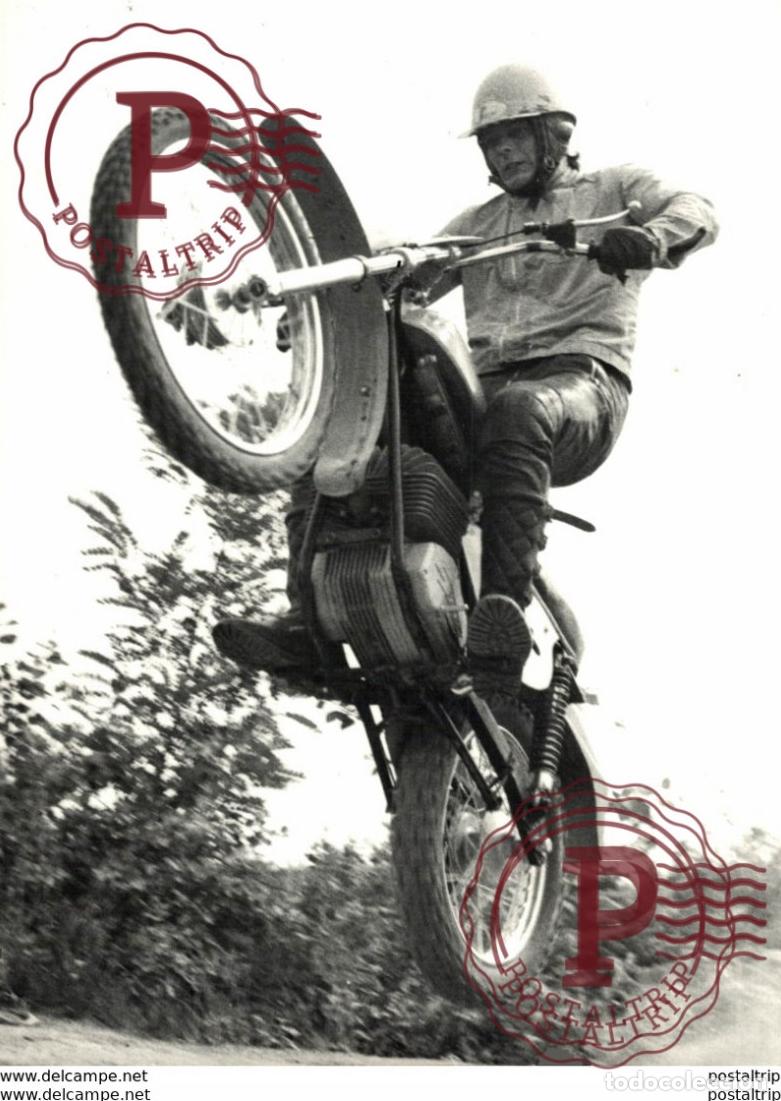 Coches y Motocicletas: RIDER 18*12cm+- Moto MOTOCROSS MOTORCYCLE Douglas J Jackson archive of motorcycles