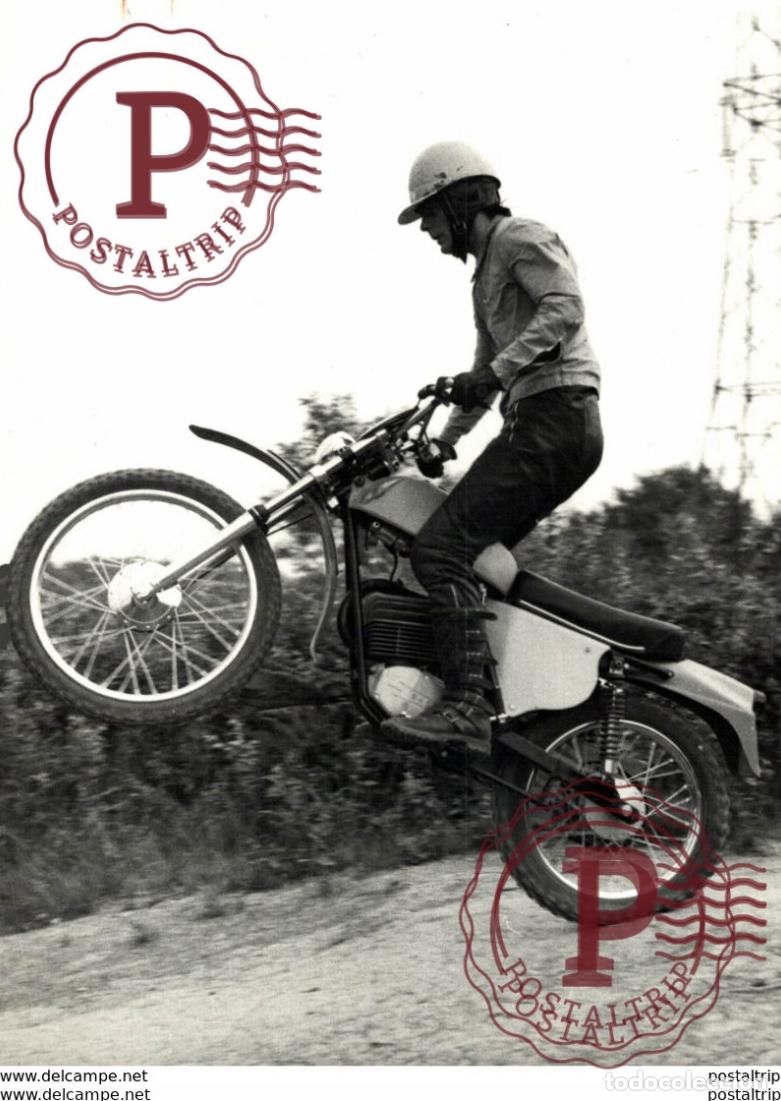 Coches y Motocicletas: RIDER 18*12cm+- Moto MOTOCROSS MOTORCYCLE Douglas J Jackson archive of motorcycles