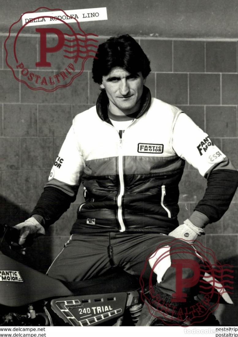 Coches y Motocicletas: RIDER DELLA RODOLFA LINO FANTIC MOTOR 18*12cm+- Moto MOTOCROSS MOTORCYCLE Douglas J Jackson archive