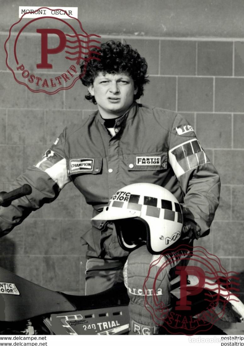 Coches y Motocicletas: RIDER MONORI OSCAR FANTIC MOTOR 18*12cm+- Moto MOTOCROSS MOTORCYCLE Douglas J Jackson archive of mot
