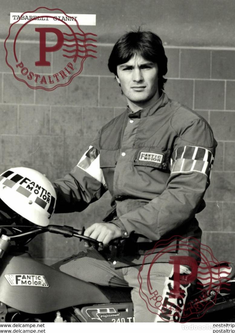 Coches y Motocicletas: RIDER TABARELLI GIANNI FANTIC MOTOR 18*12cm+- Moto MOTOCROSS MOTORCYCLE Douglas J Jackson archive o