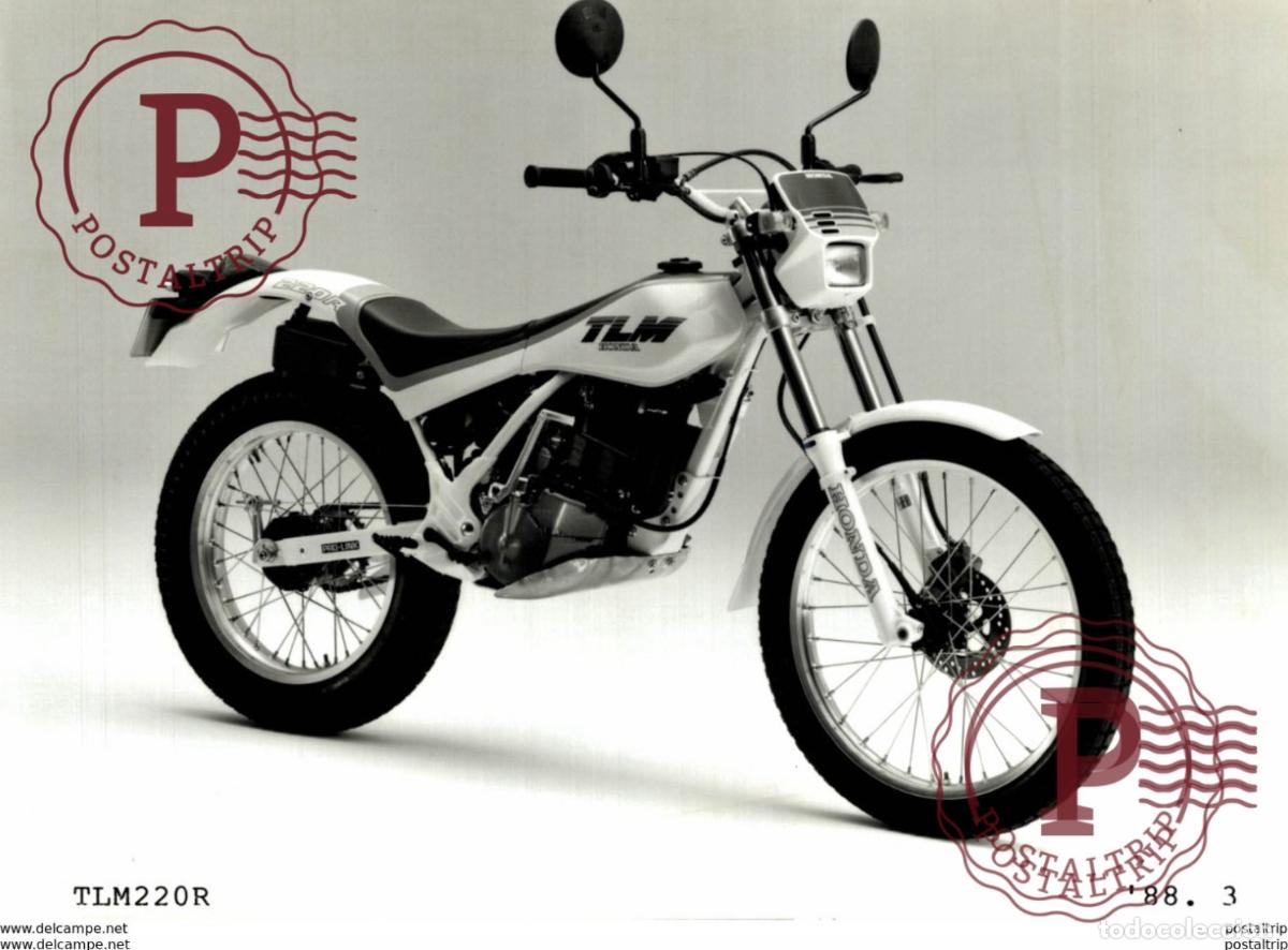 Coches y Motocicletas: HONDA TLM +- 14cm x 9cm Moto MOTOCROSS MOTORCYCLE Douglas J Jackson archive of motorcycles