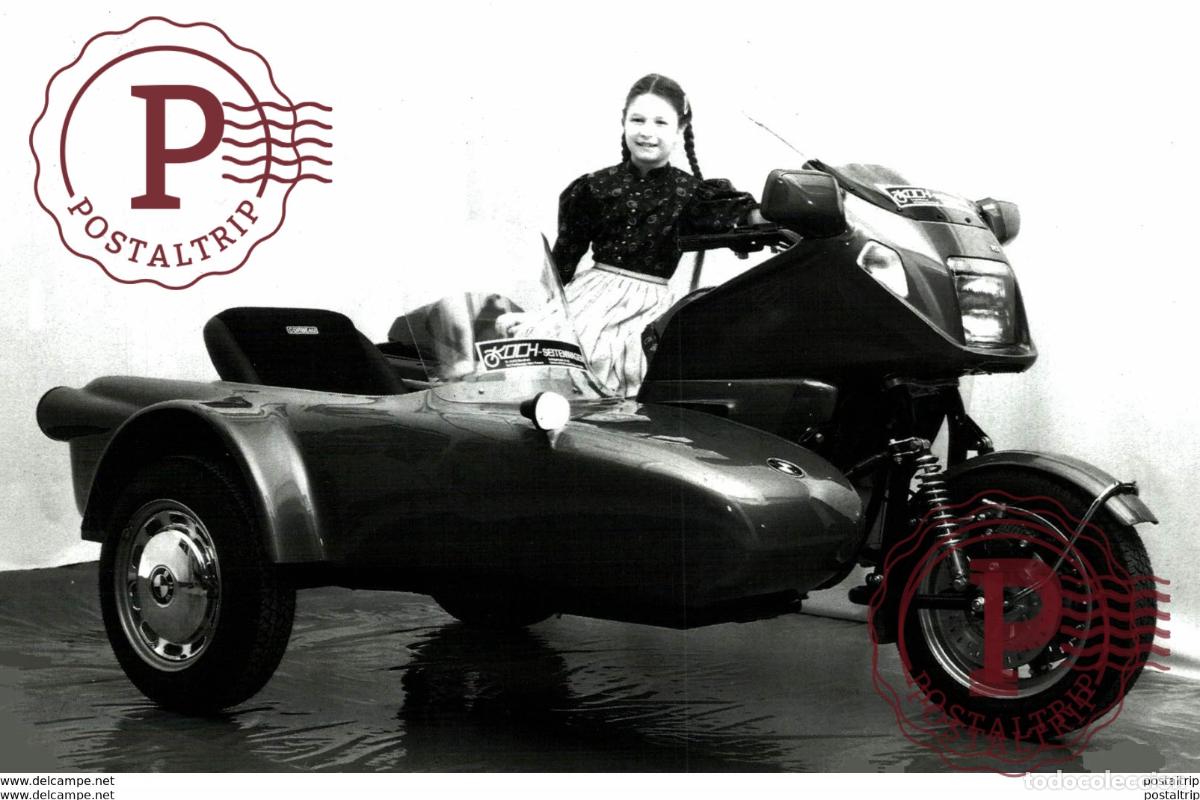 Coches y Motocicletas: KOCH SIDECAR K100RT +- 18cm x 12cm Moto MOTOCROSS MOTORCYCLE Douglas J Jackson archive of motorcycl