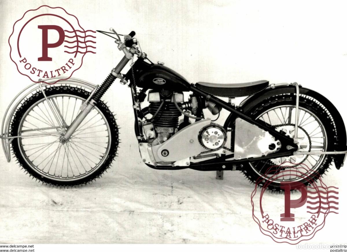 Autos und Motorr&auml;der: JAWA 500 +-17cm x 12cm Moto MOTOCROSS MOTORCYCLE Douglas J Jackson archive of motorcycles