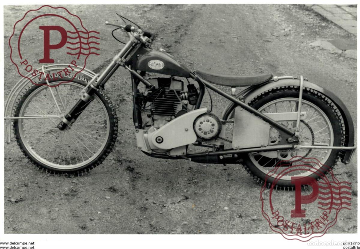 Coches y Motocicletas: JAWA +-17cm x 12cm Moto MOTOCROSS MOTORCYCLE Douglas J Jackson archive of motorcycles