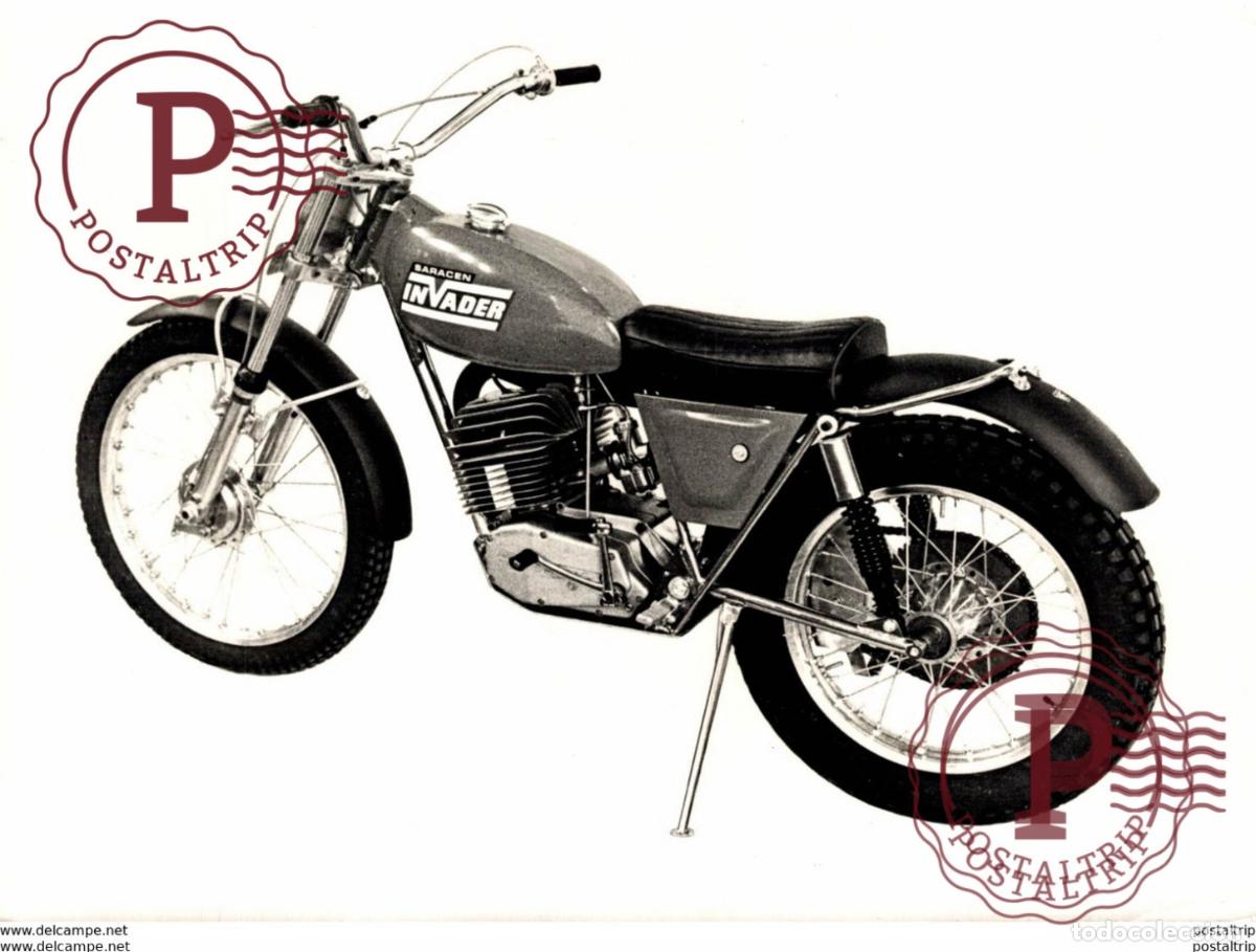 Coches y Motocicletas: SARACEN INVDER +-20cm x 13cm Moto MOTOCROSS MOTORCYCLE Douglas J Jackson archive of motorcycles