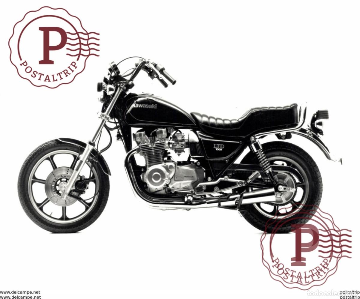Coches y Motocicletas: KAWASAKI LTD1000 +-20cm x 13cm Moto MOTOCROSS MOTORCYCLE Douglas J Jackson archive of motorcycles