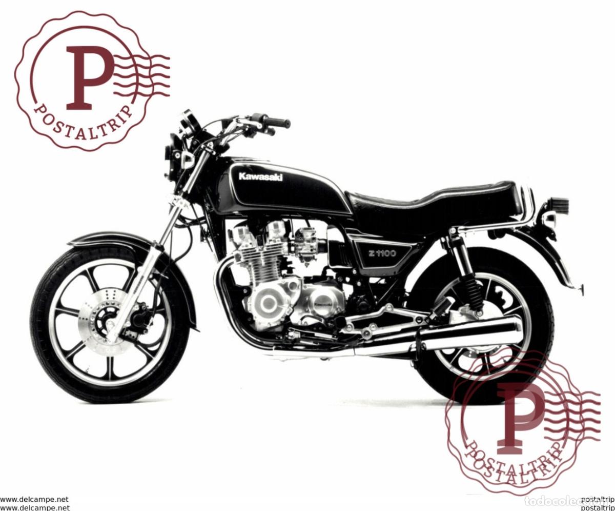 Coches y Motocicletas: KAWASAKI Z1100 +-20cm x 13cm Moto MOTOCROSS MOTORCYCLE Douglas J Jackson archive of motorcycles