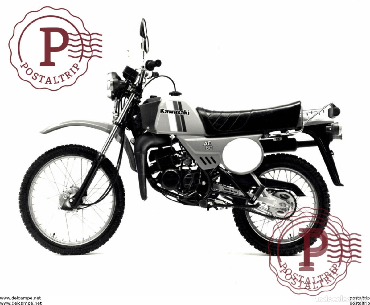 Coches y Motocicletas: KAWASAKI AE80 +-20cm x 13cm Moto MOTOCROSS MOTORCYCLE Douglas J Jackson archive of motorcycles