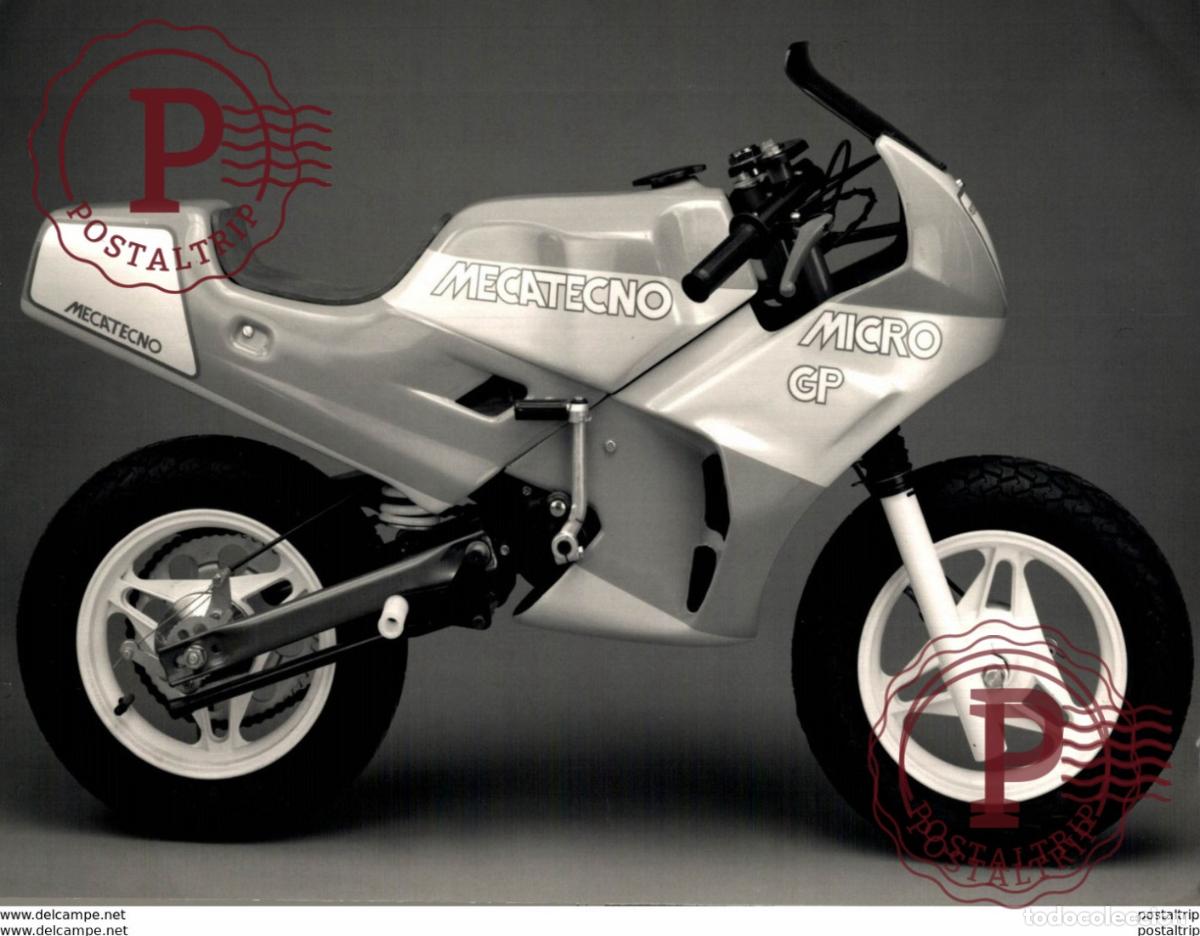 Coches y Motocicletas: MECATECNO MICRO GP +-22cm x 16cm Moto MOTOCROSS MOTORCYCLE Douglas J Jackson archive of motorcycles