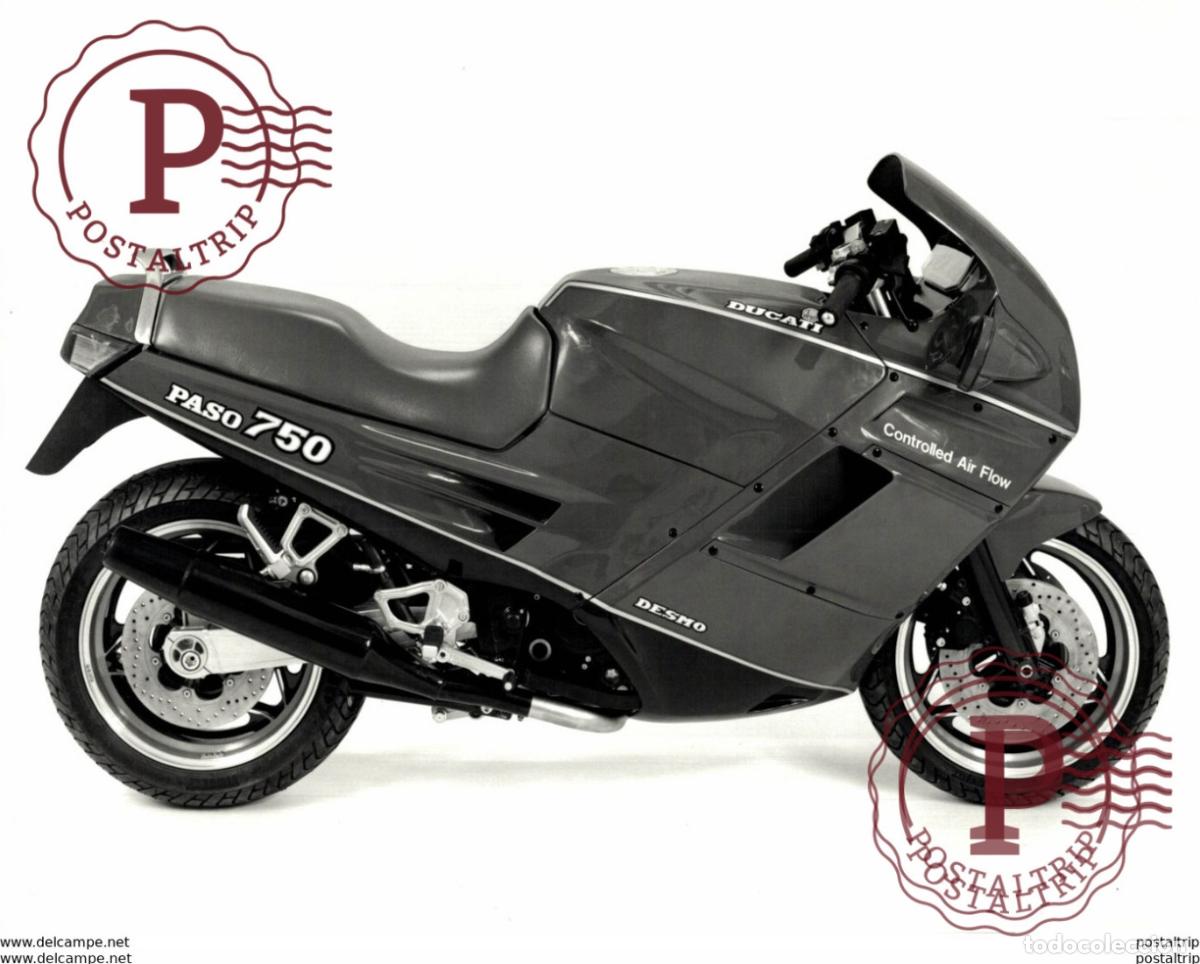 Coches y Motocicletas: DUCATI PASO 750 +-24cm x 17cm Moto MOTOCROSS MOTORCYCLE Douglas J Jackson archive of motorcycles