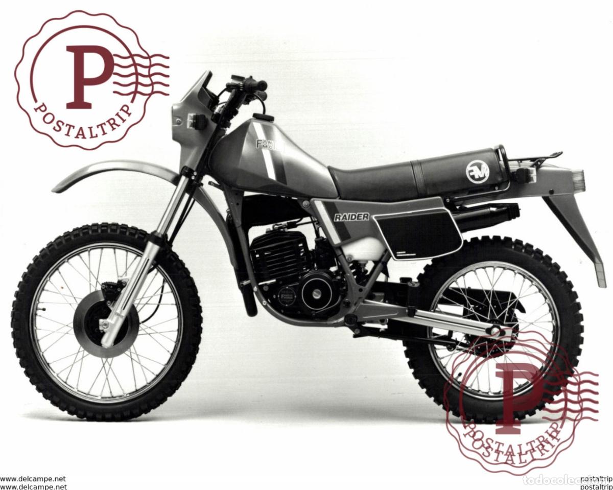 Coches y Motocicletas: FANTIC MOTOR RAIDER +-24cm x 17cm Moto MOTOCROSS MOTORCYCLE Douglas J Jackson archive of motorcycle