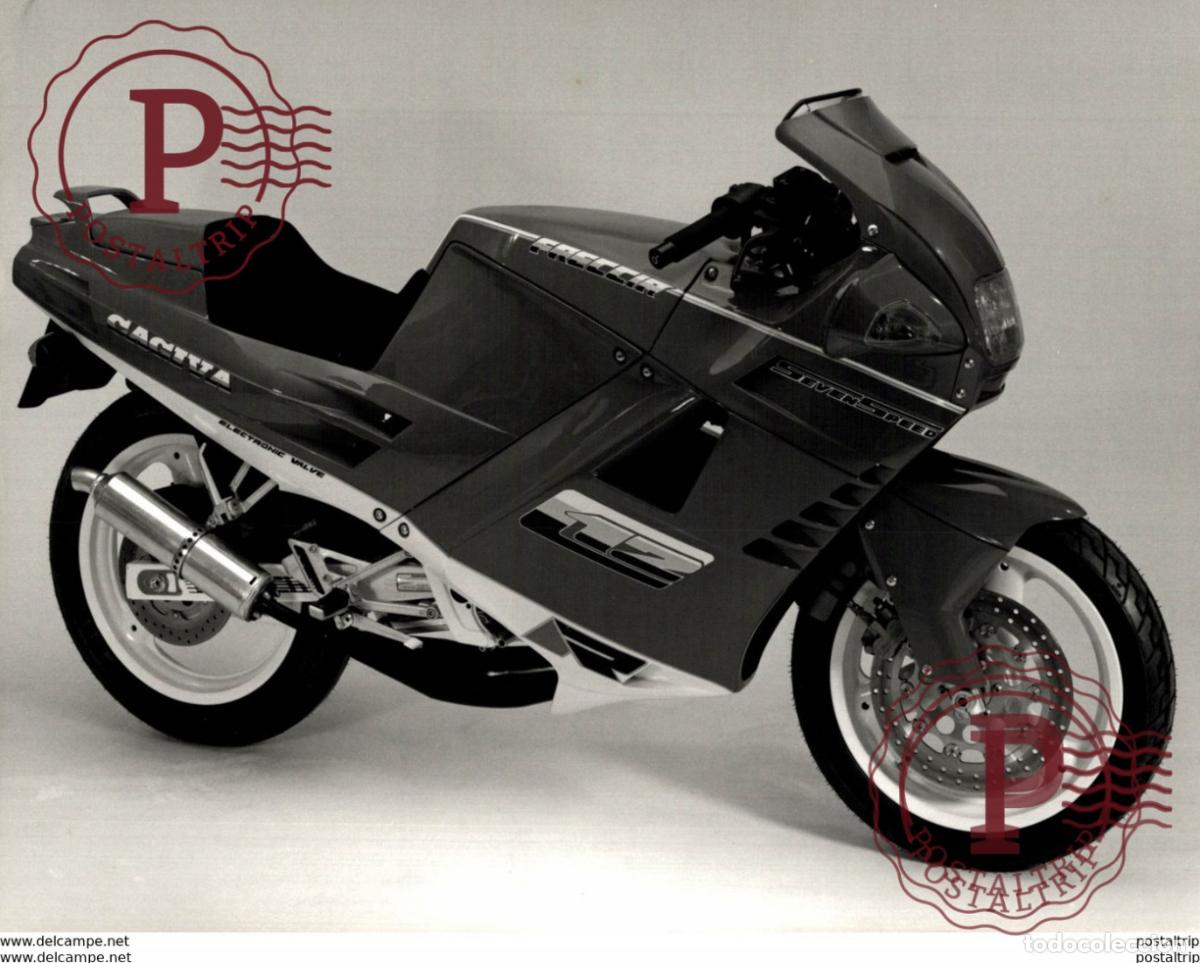 Coches y Motocicletas: CAGIVA FRECCIA SEVEN SPEED +-23cm x 17cm Moto MOTOCROSS MOTORCYCLE Douglas J Jackson archive of mot