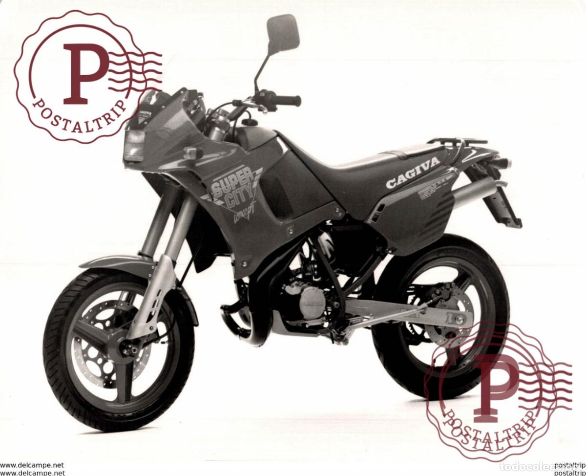 Autos und Motorr&auml;der: CAGIVA +-24cm x 17cm Moto MOTOCROSS MOTORCYCLE Douglas J Jackson archive of motorcycles