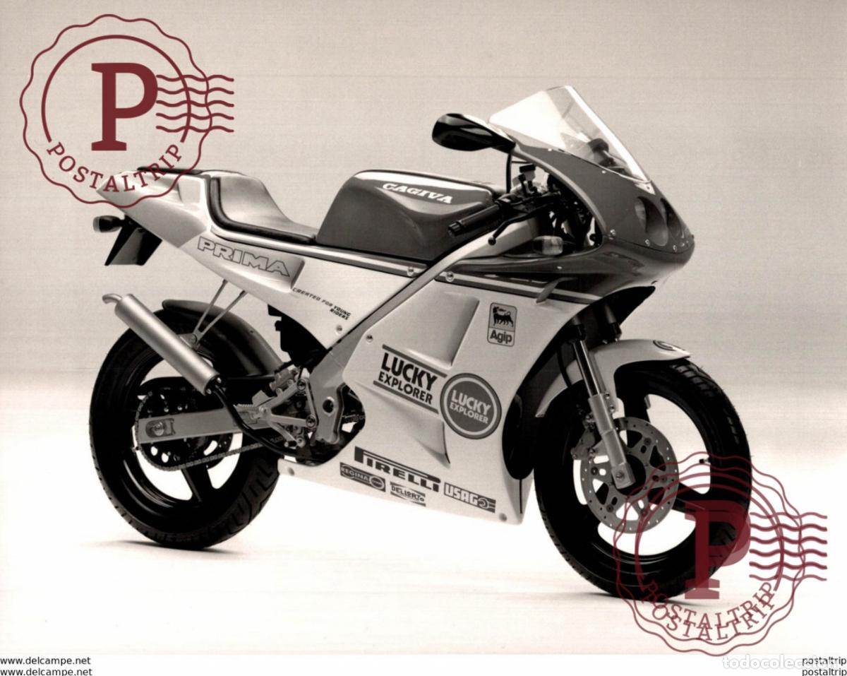 Coches y Motocicletas: CAGIVA PRIMA +-24cm x 17cm Moto MOTOCROSS MOTORCYCLE Douglas J Jackson archive of motorcycles