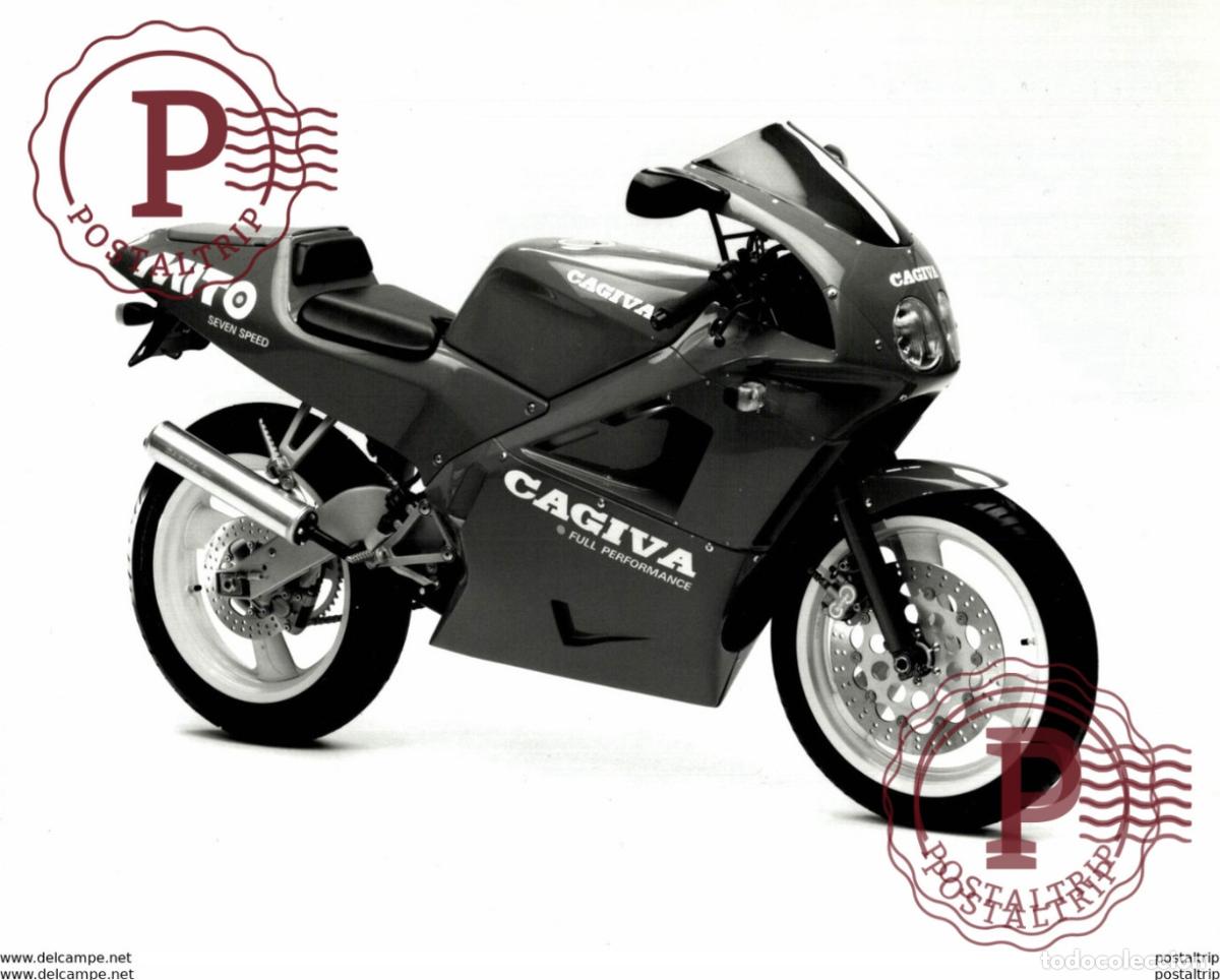 Coches y Motocicletas: CAGIVA +-24cm x 17cm Moto MOTOCROSS MOTORCYCLE Douglas J Jackson archive of motorcycles