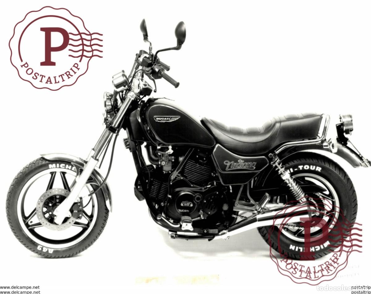 Coches y Motocicletas: DUCATI INDIANA +-24cm x 17cm Moto MOTOCROSS MOTORCYCLE Douglas J Jackson archive of motorcycles