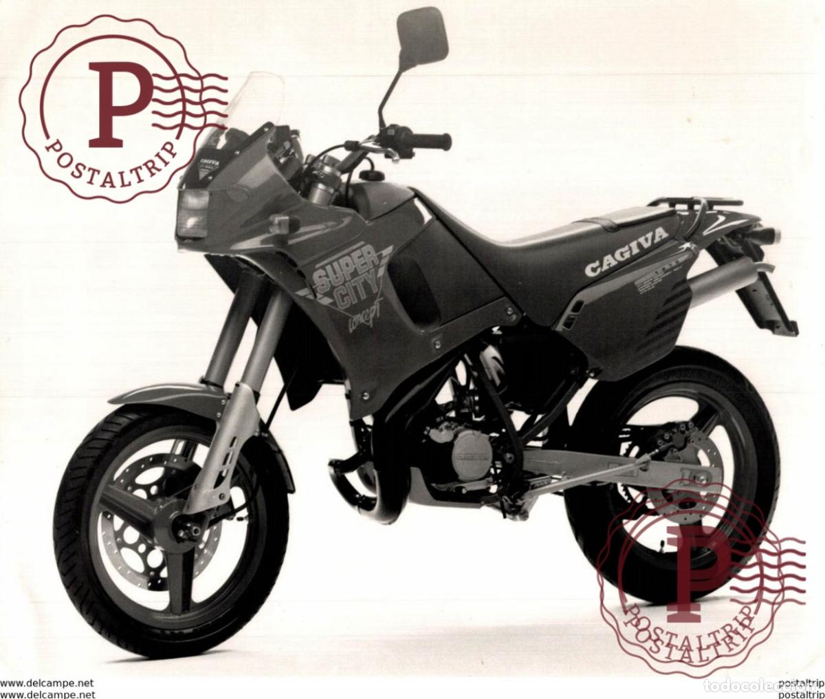 Coches y Motocicletas: CAGIVA SUPER CITY +-21cm x 16cm Moto MOTOCROSS MOTORCYCLE Douglas J Jackson archive of motorcycles