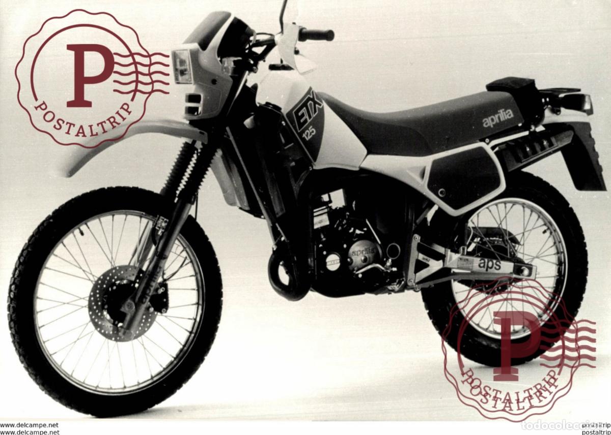 Coches y Motocicletas: APRILIA ETX125 +-22cm x 15cm Moto MOTOCROSS MOTORCYCLE Douglas J Jackson archive of motorcycles
