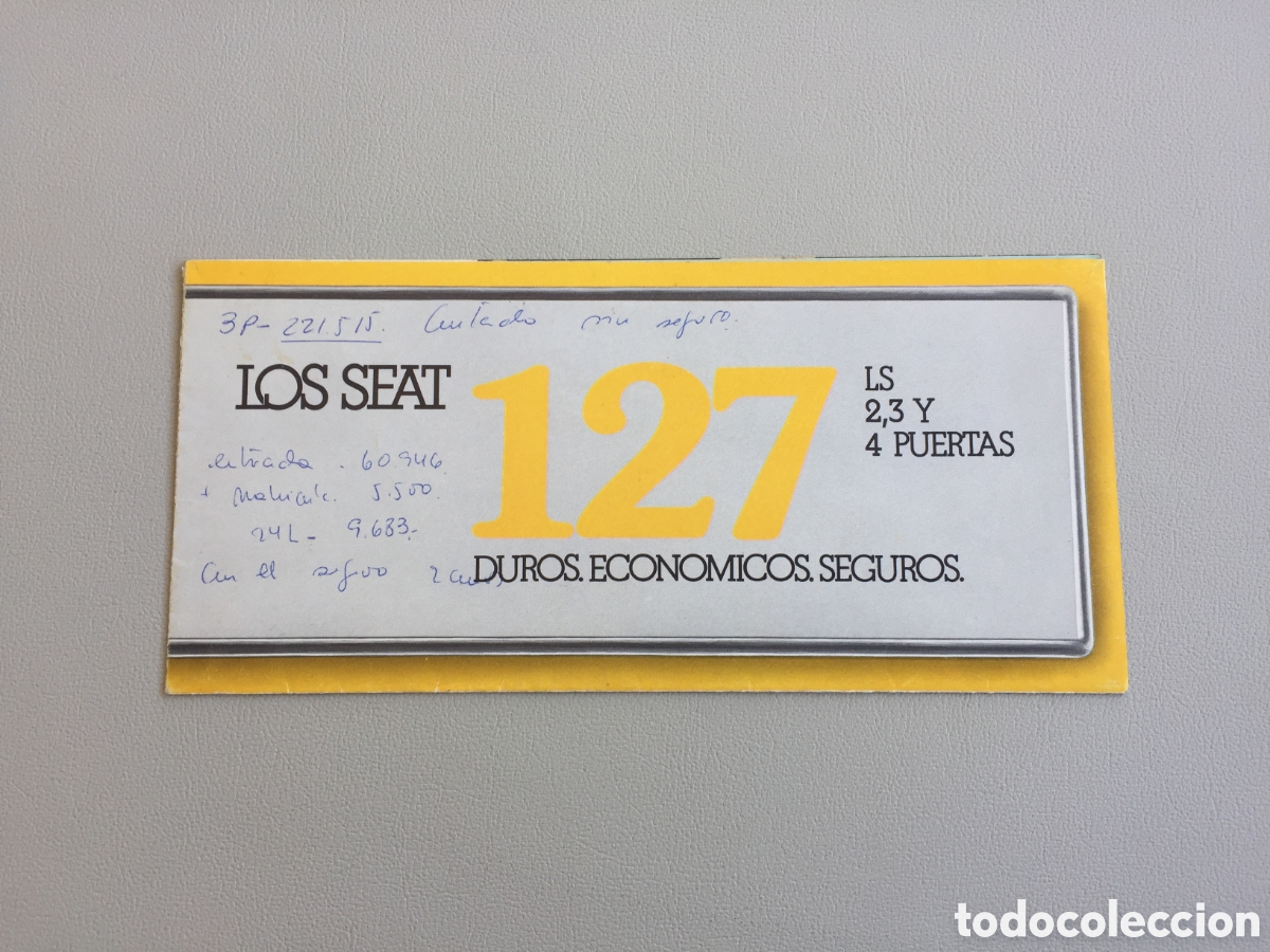 Coches y Motocicletas: Seat 127 Catalogo Folleto Publicidad 1976.