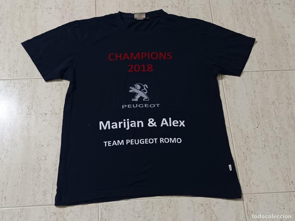 Coches y Motocicletas: Camiseta Team Peugeot Romo Champions Rally Alemania 2018. Talla L