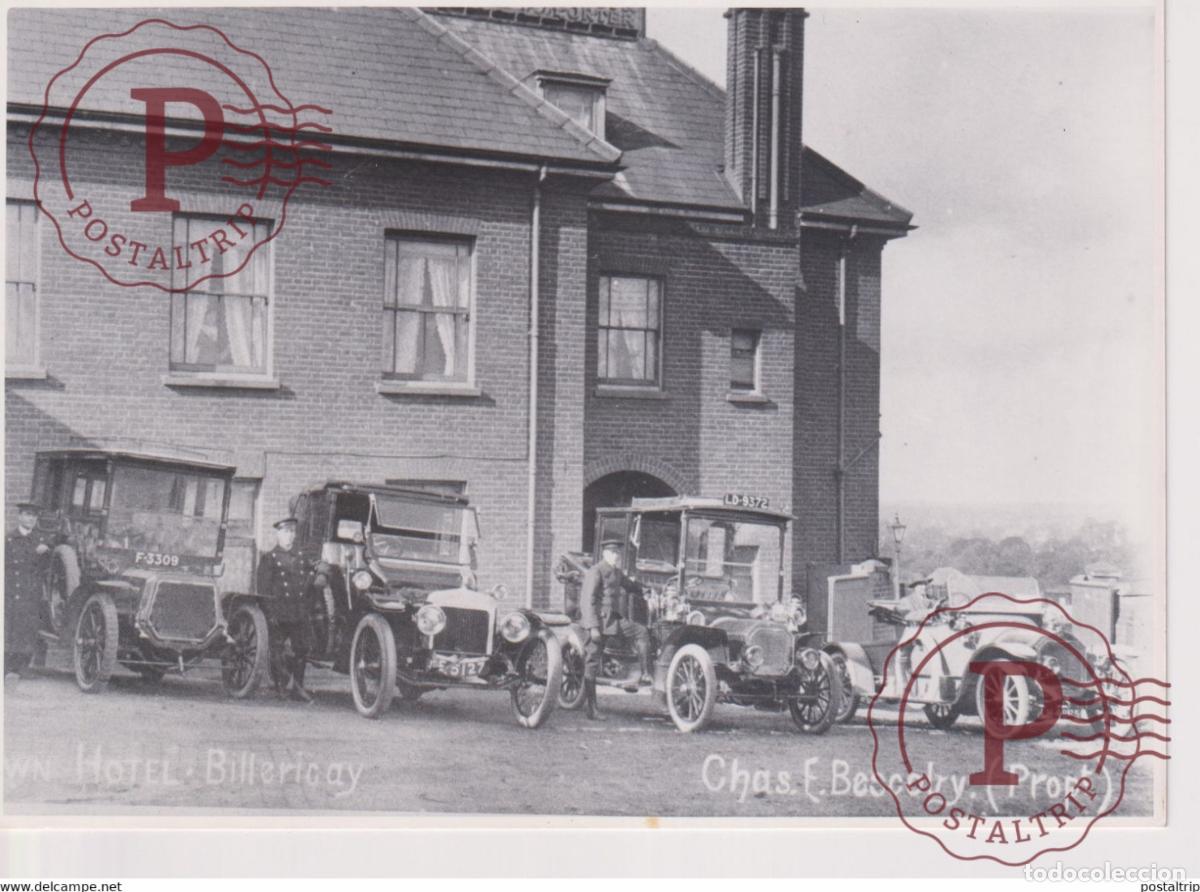 Coches y Motocicletas: UNIC HOTEL BILLERICAY WHEN CHAS E BESCOLRY WAS PROP 18*12.5CM USA MOTOR CARS COCHES Bryan Goodman Co