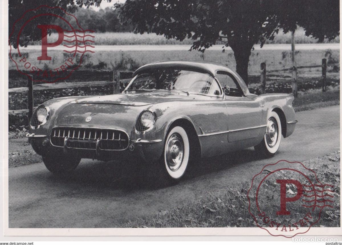 Voitures et Motocyclettes: CHEVROLET CORVETTE 1954 22*15CM VOITURE CAR COCHES Bryan Goodman Collection