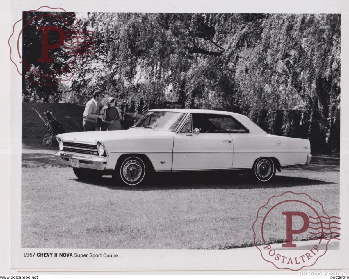 Voitures et Motocyclettes: CHEVROLET II NOVA SUPER SPORT COUPE 25*20CM VOITURE CAR COCHES Bryan Goodman Collection