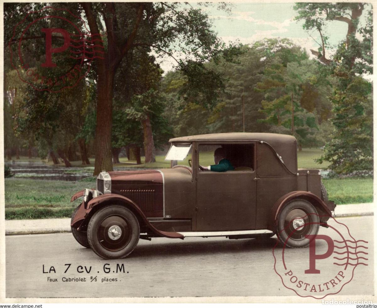 Coches y Motocicletas: LA 7CV GM 1928 22*18CM VOITURE CAR COCHES Bryan Goodman Collection