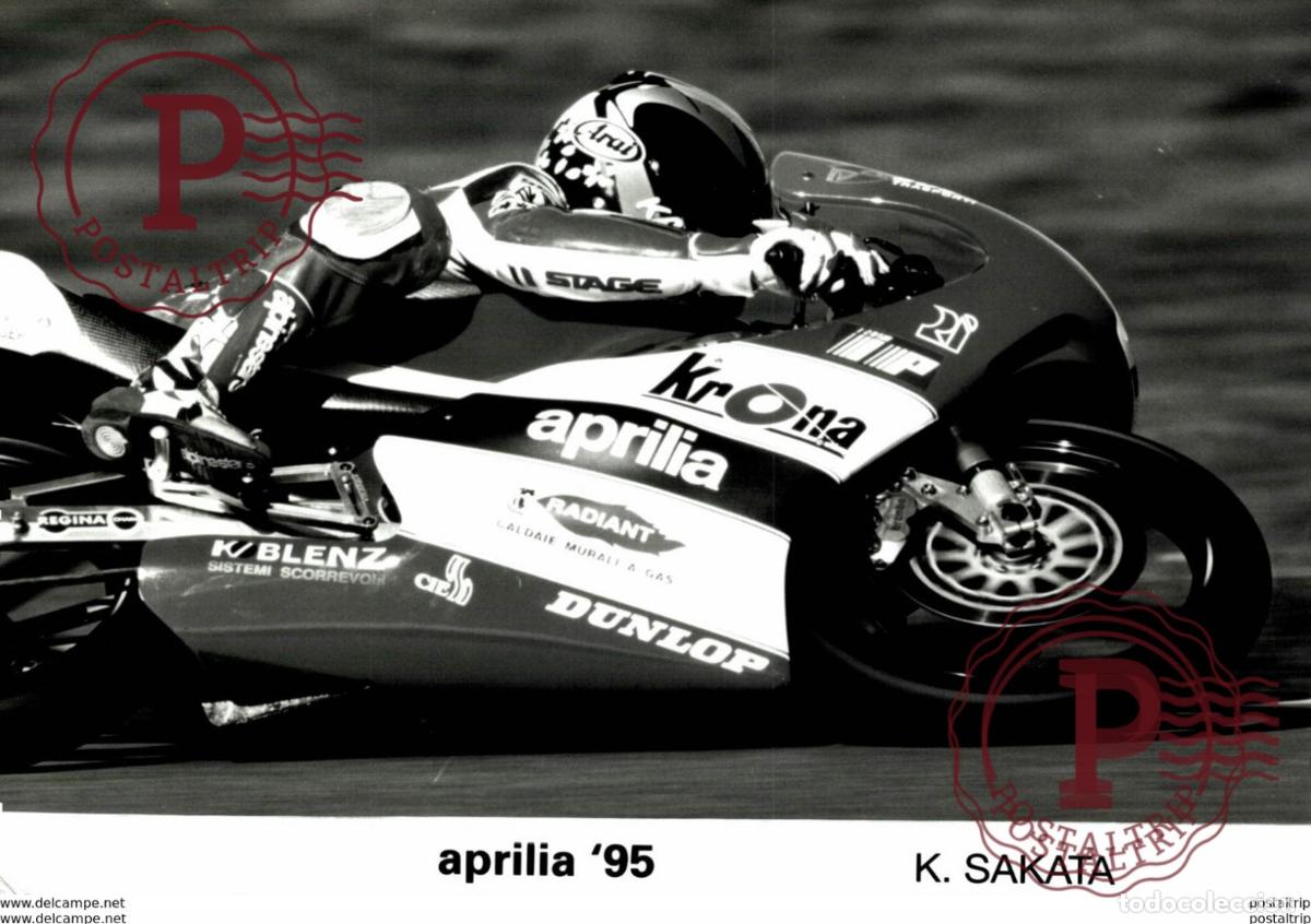Automobili e Motociclette: Aprilia K.Sakata +-17cm x 12cm Moto MOTOCROSS MOTORCYCLE Douglas J Jackson archive of motorcycles