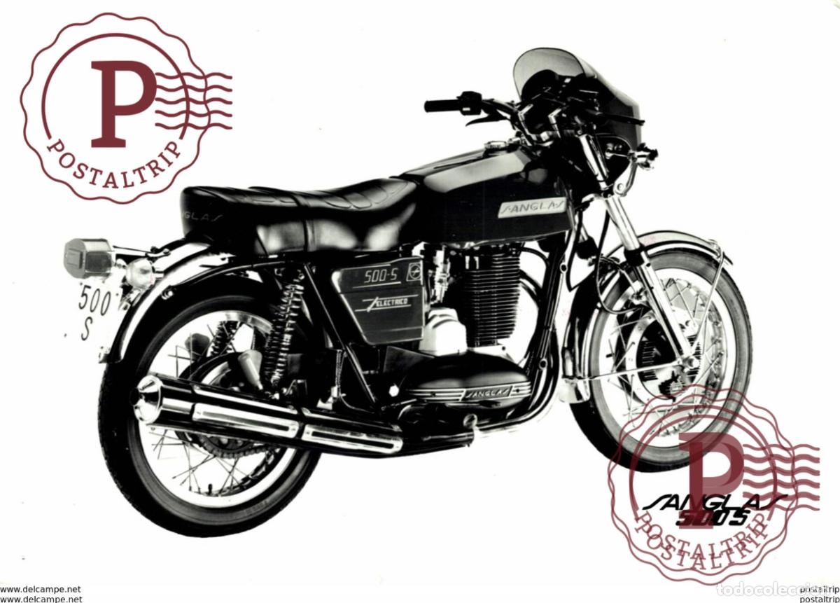 Carros e motociclos: Sanglas 500-5. +-16cm x 12cm Moto MOTOCROSS MOTORCYCLE Douglas J Jackson archive of motorcycles
