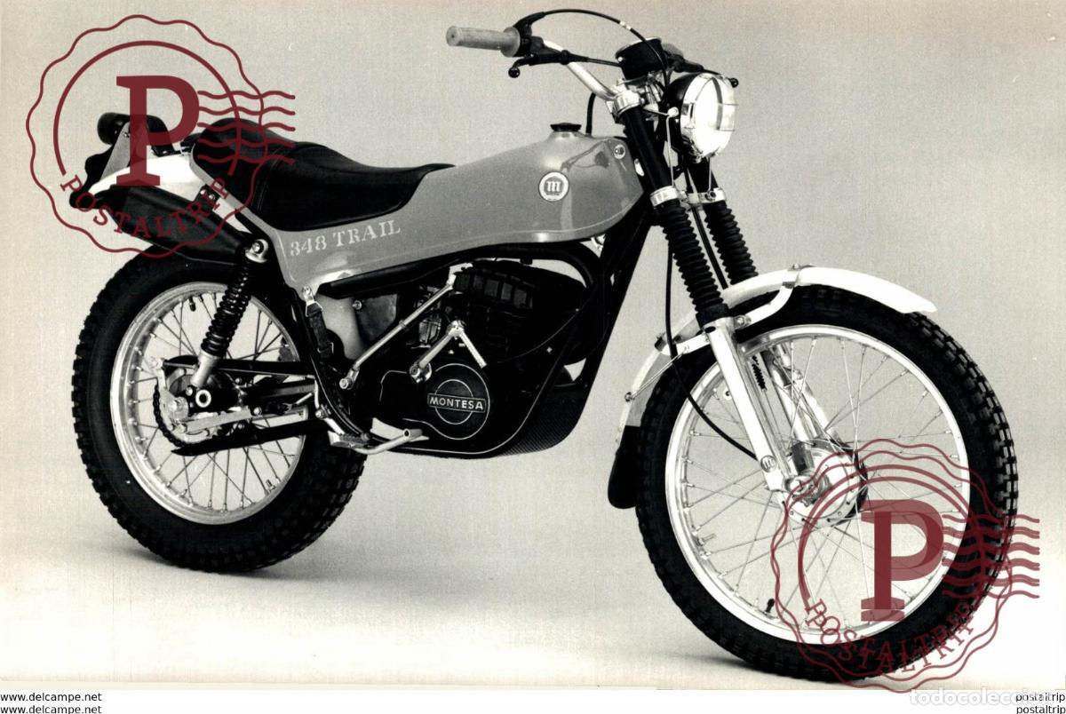 Automobili e Motociclette: Montesa 348Trial +-17cm x 12cm Moto MOTOCROSS MOTORCYCLE Douglas J Jackson archive of motorcycles