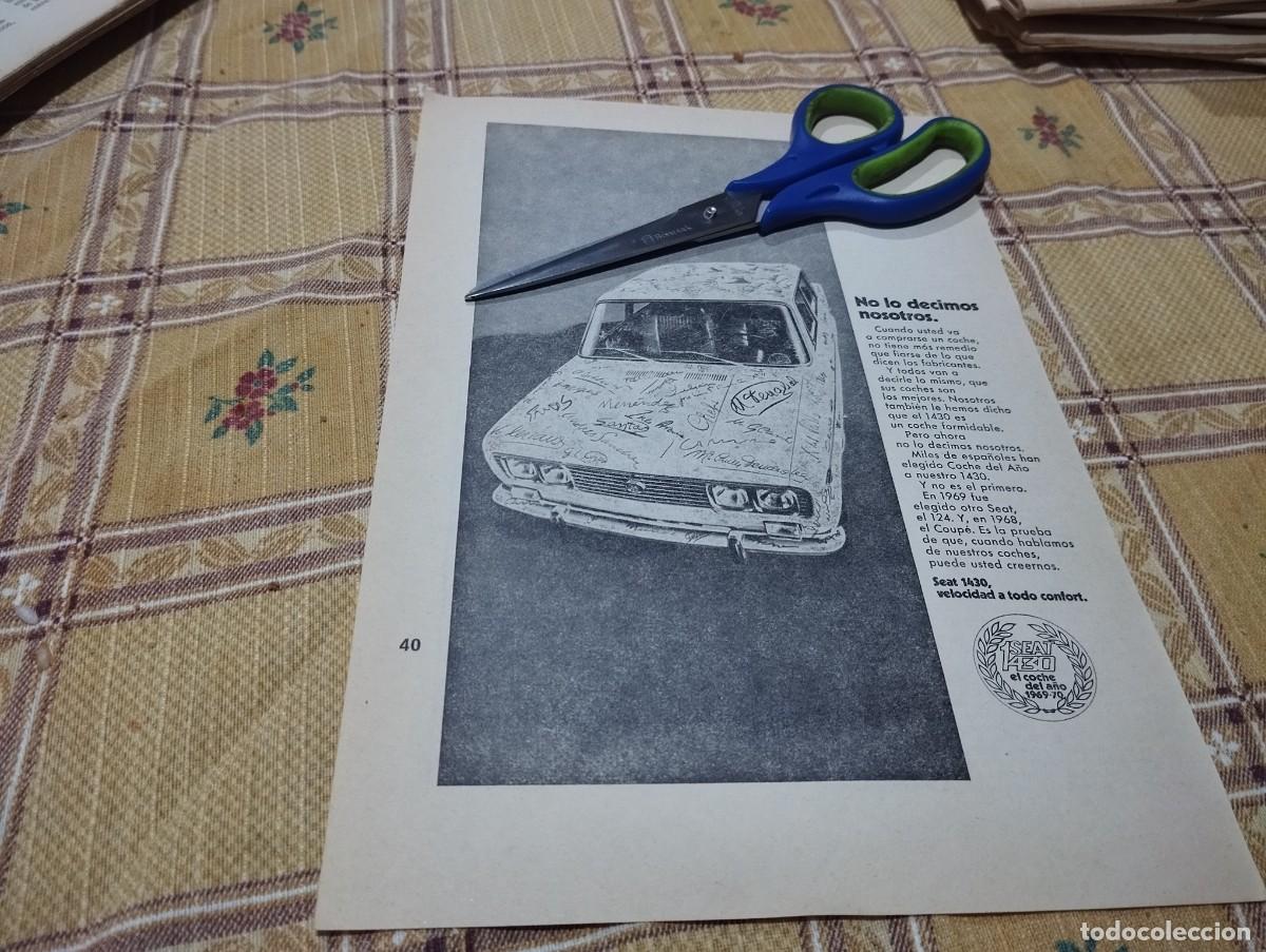 Coches y Motocicletas: COCHE SEAT 1430 ANUNCIO PUBLICIDAD REVISTA 1970 ESPECIAL PARA ENMARCAR