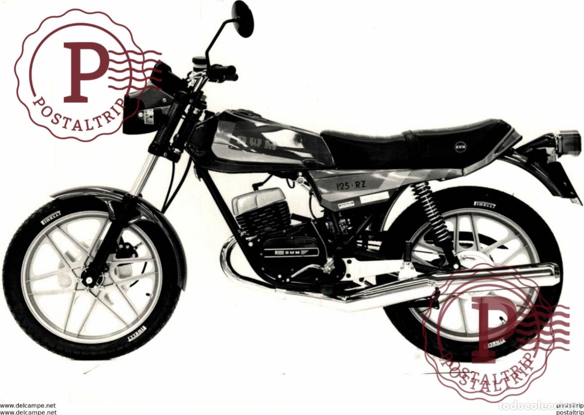 Coches y Motocicletas: SWM 125 RZ +-18cm x 12cm Moto MOTOCROSS MOTORCYCLE Douglas J Jackson archive of motorcycles