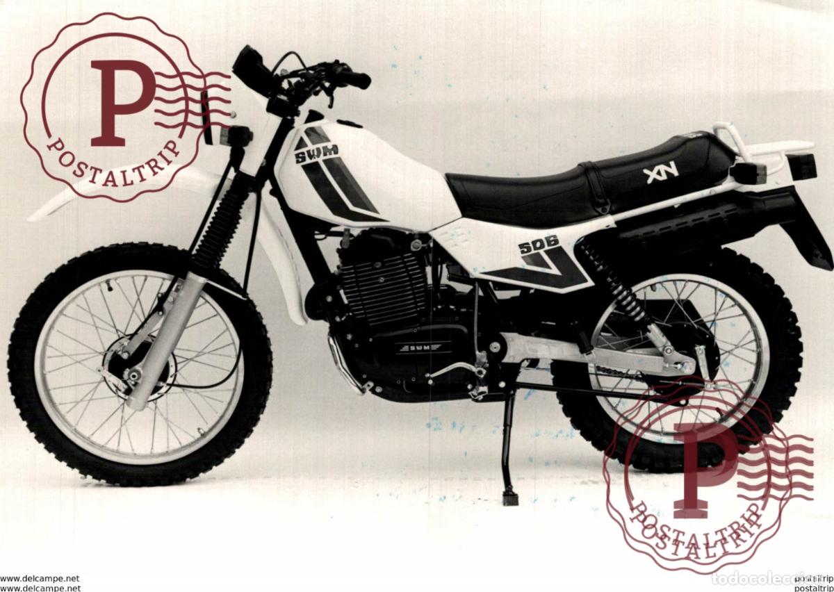 Coches y Motocicletas: SWM 506 +-18cm x 12cm Moto MOTOCROSS MOTORCYCLE Douglas J Jackson archive of motorcycles