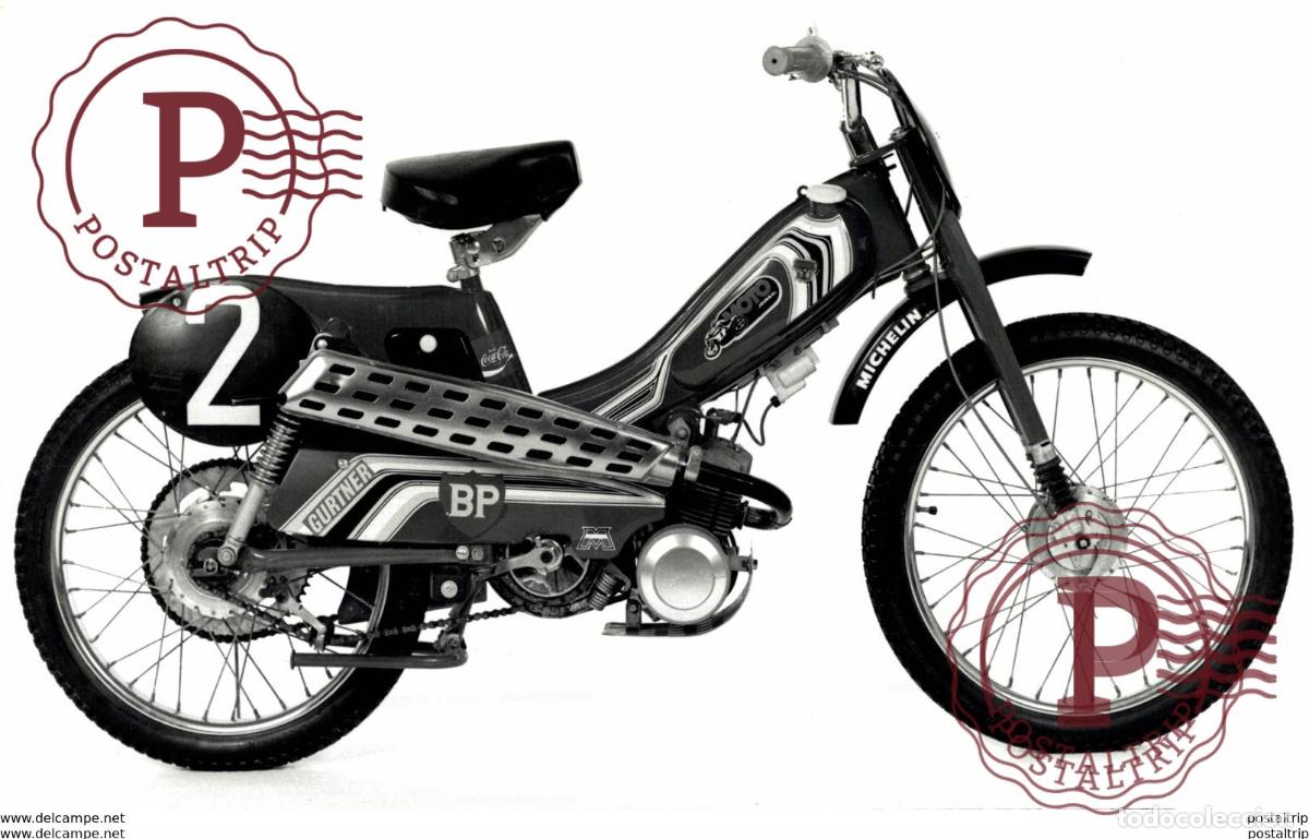 Coches y Motocicletas: Modele 88, Mobylete bleue +-22cm * 13cm. Moto MOTOCROSS MOTORCYCLE Douglas J Jackson archive of mo