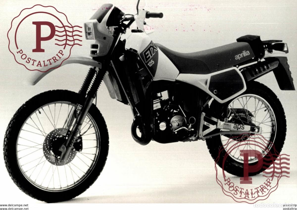 Coches y Motocicletas: Aprilia ETX125 +-24cm * 15cm. Moto MOTOCROSS MOTORCYCLE Douglas J Jackson archive of motorcycles