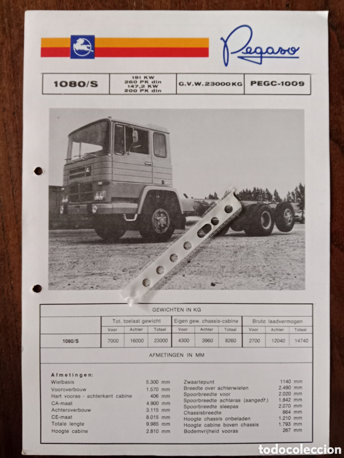 Coches y Motocicletas: Ficha t&eacute;cnica cami&oacute;n Pegaso 1080 S