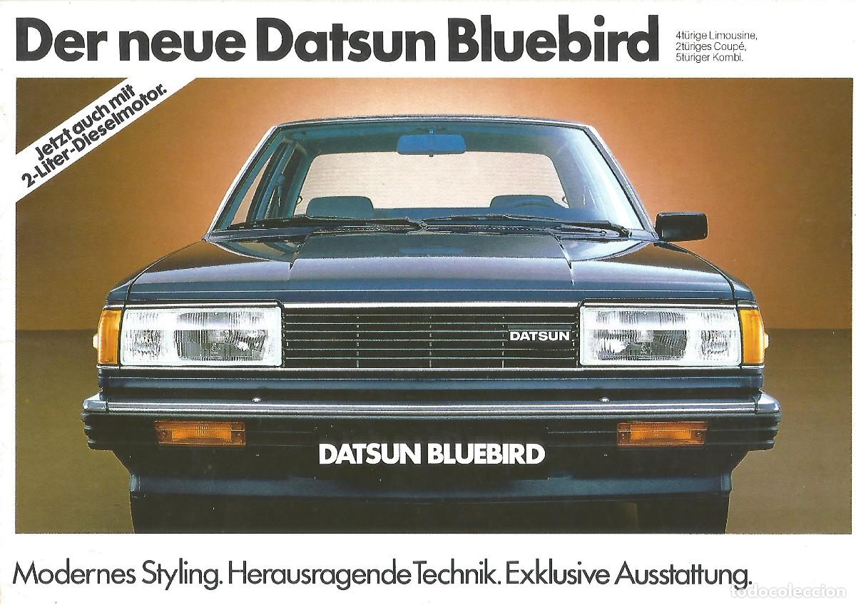 Coches y Motocicletas: Datsun Nissan Bluebird 1.8 GL, 1.6L, 2.0 Diesel GL Coup&eacute; Kombi cat&aacute;logo 16 p&aacute;ginas en alem&aacute;n