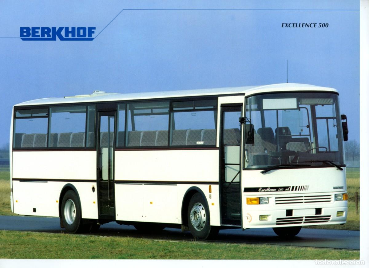 Coches y Motocicletas: Berkhof Excellence 500 Bus Holanda folleto 4 p&aacute;ginas 4 idiomas plastificado excelente estado
