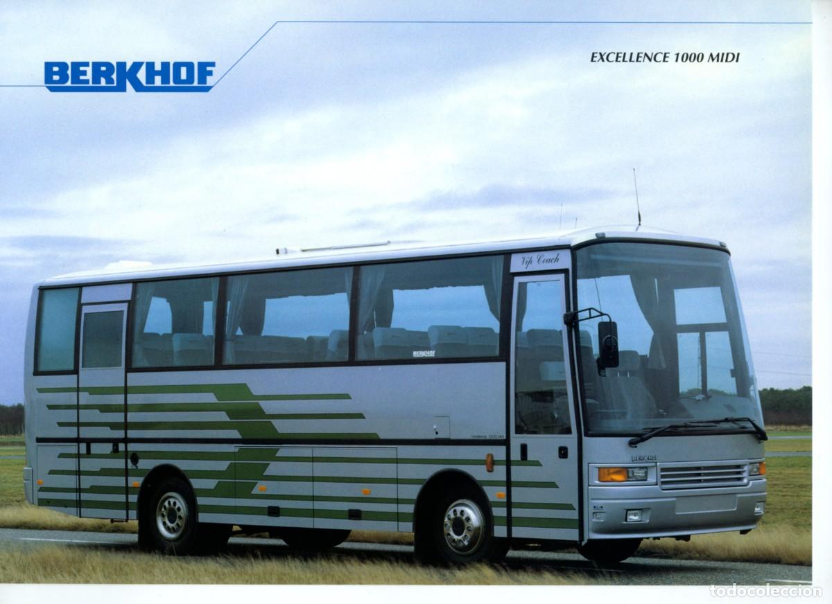 Coches y Motocicletas: Berkhof Excellence 1000 Midi Bus Holanda folleto 4 p&aacute;ginas 4 idiomas plastificado excelente estado