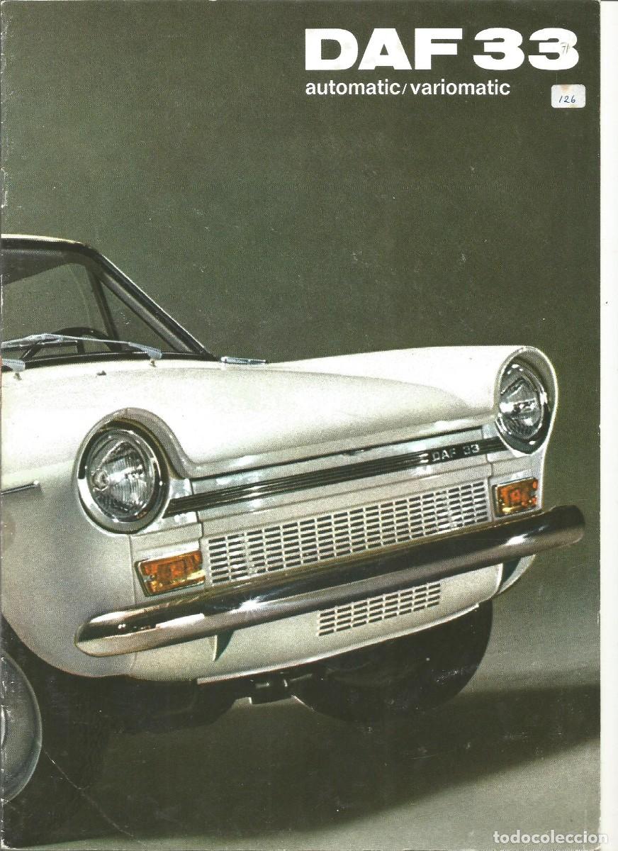 Coches y Motocicletas: DAF 33 automatic / variomatic cat&aacute;logo 12 p&aacute;ginas 1971 en holand&eacute;s