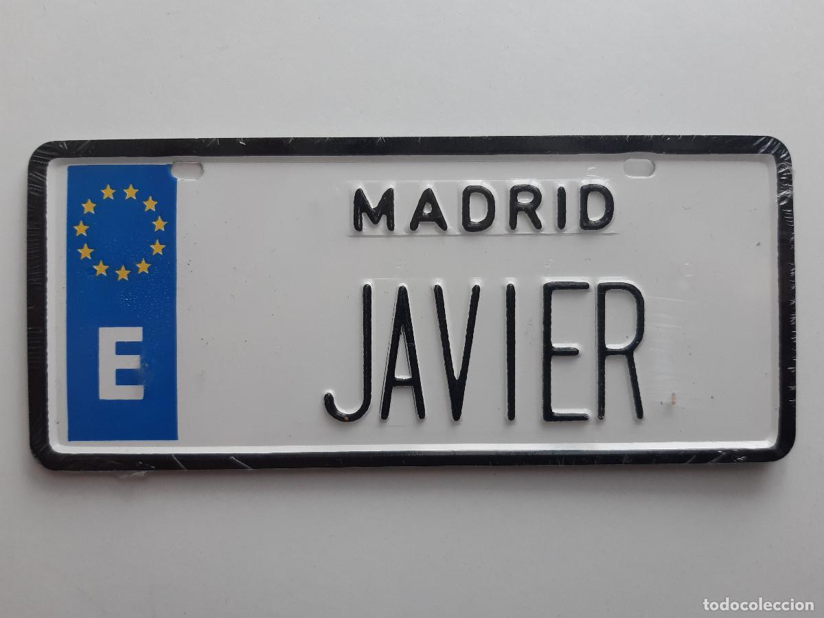 Coches y Motocicletas: MATRICULA MADRID JAVIER NUEVA SIN ESTRENAR DE CHAPA