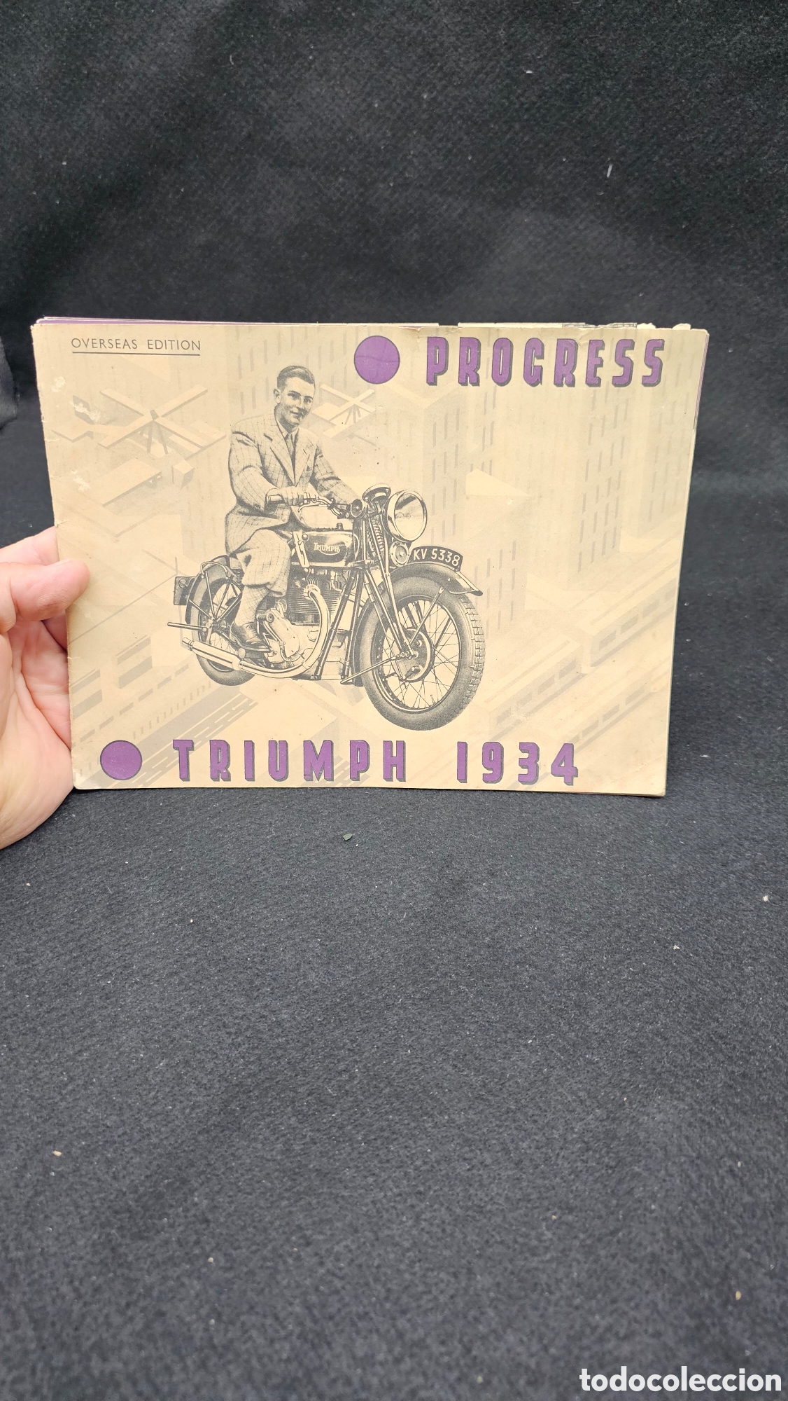 Coches y Motocicletas: Antiguo cat&aacute;logo de motos Triumph 1934