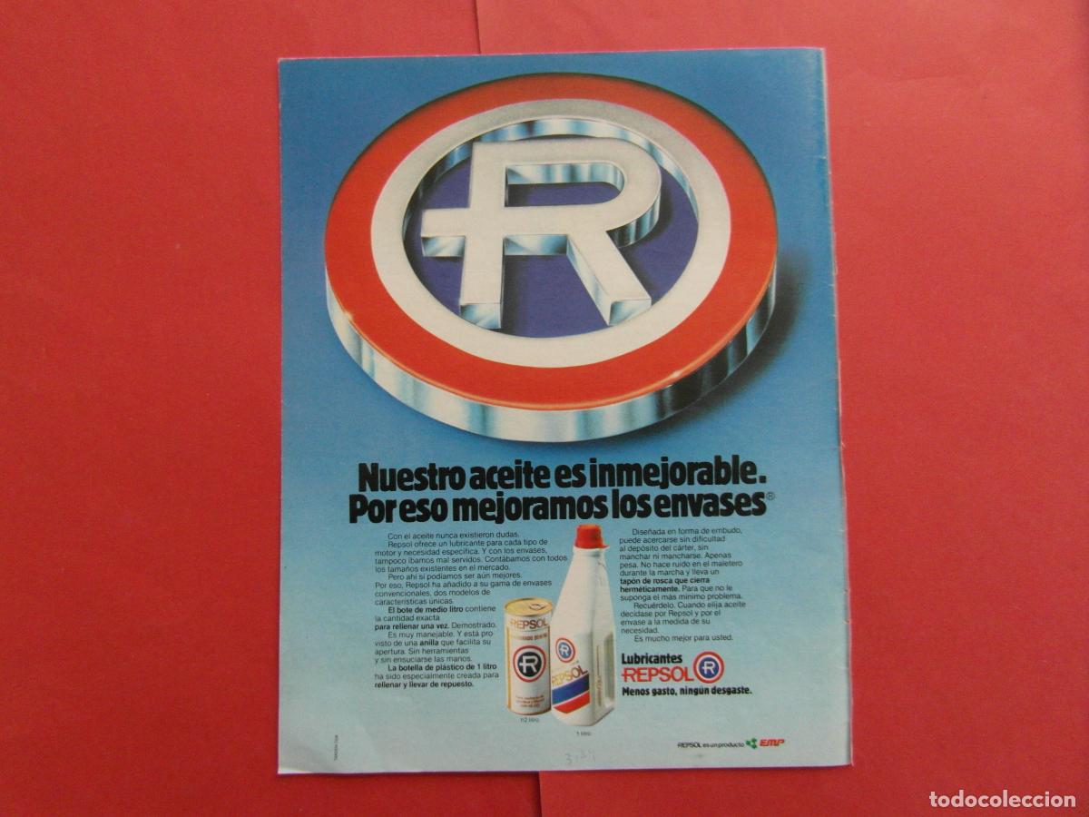 Cars and Motorcycles: PUBLICIDAD 1984 - ACEITE REPSOL