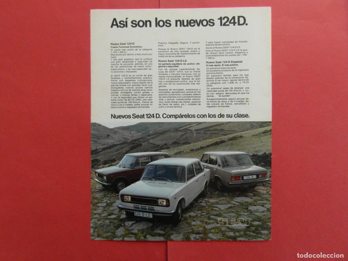 Coches y Motocicletas: PUBLICIDAD 1975 - SEAT 124 D