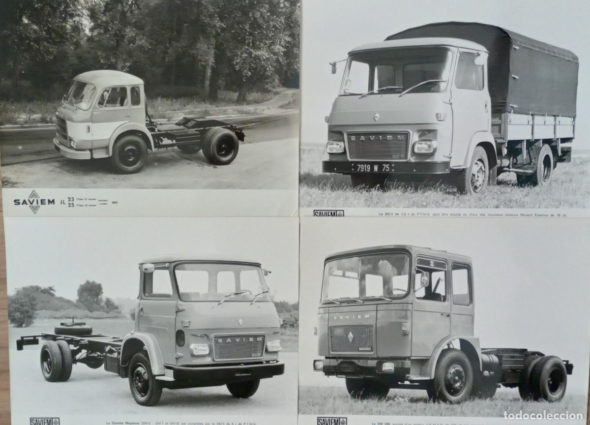 Cars and Motorcycles: Saviem Renault SG5 SM5 SM 280 1974 JL23 1961 4 fotograf&iacute;as prensa gran tama&ntilde;o 24x18cm original